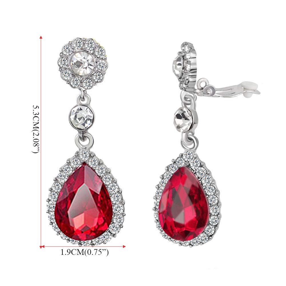 Boucles d'oreilles à clip en cristal