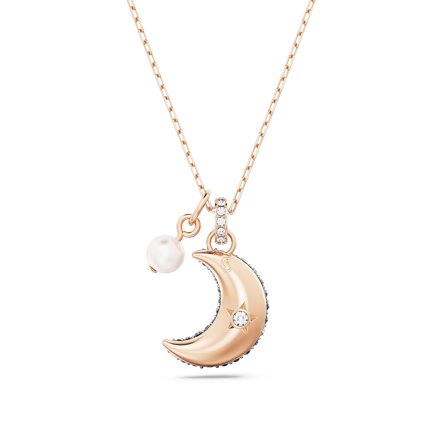 Pendentif Lune en or rose