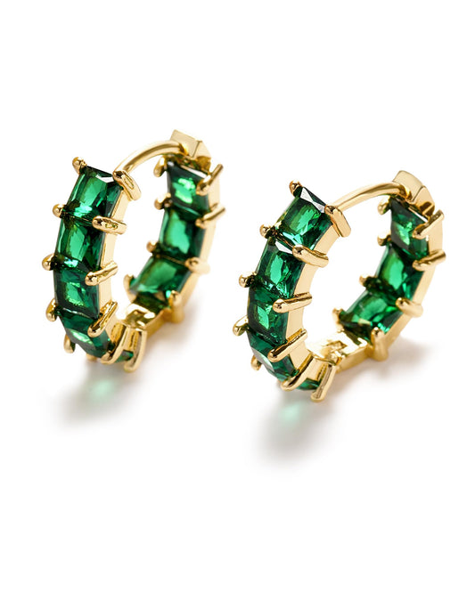 Pendientes Fianit verde