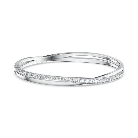 Crystals Bangle Bracelet Rhodium