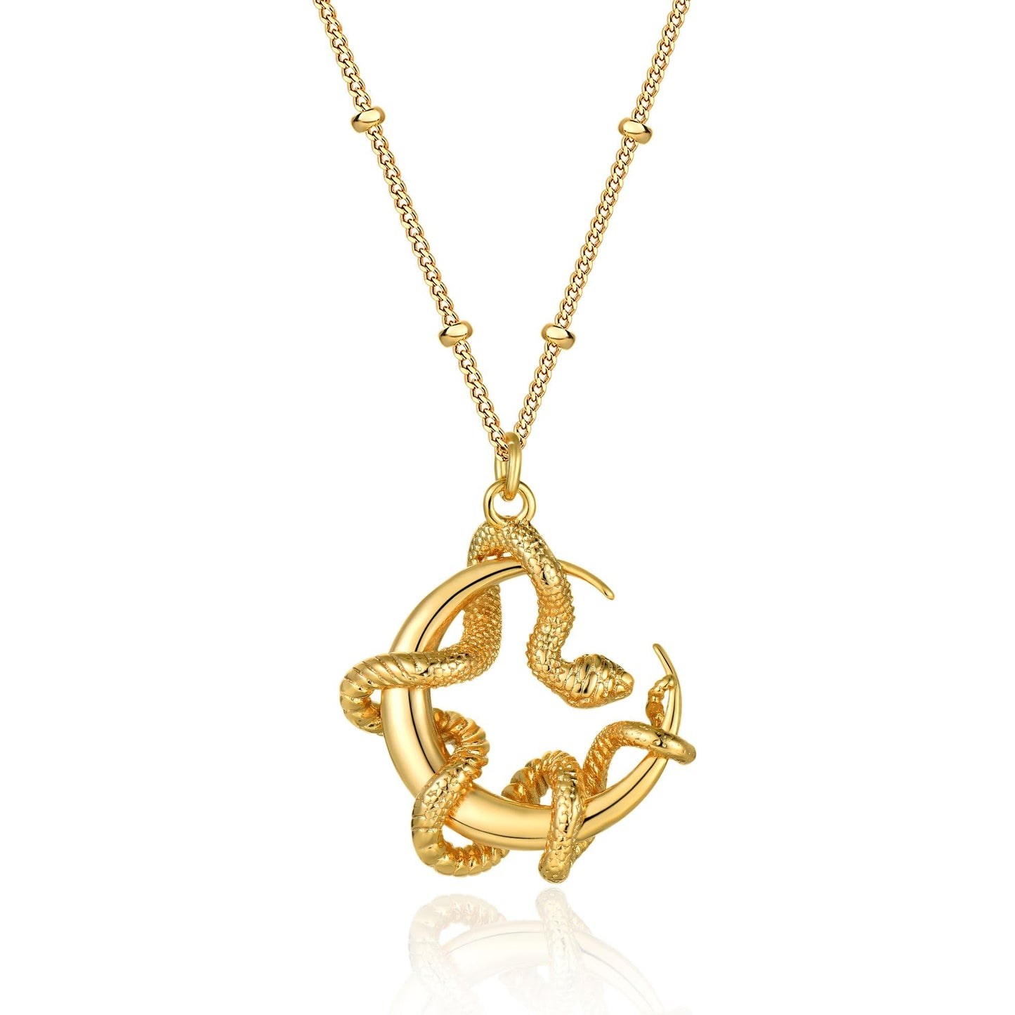 Collier pendentif serpent