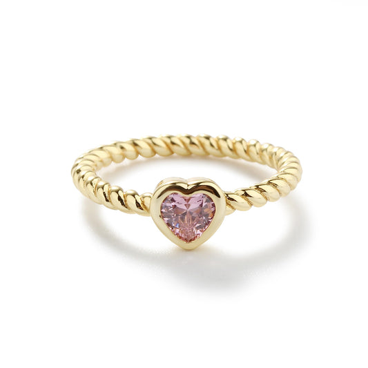 Baby Ring Pink Heart