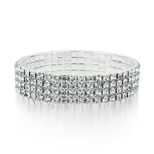 Bracelets Bling Diamond Silver