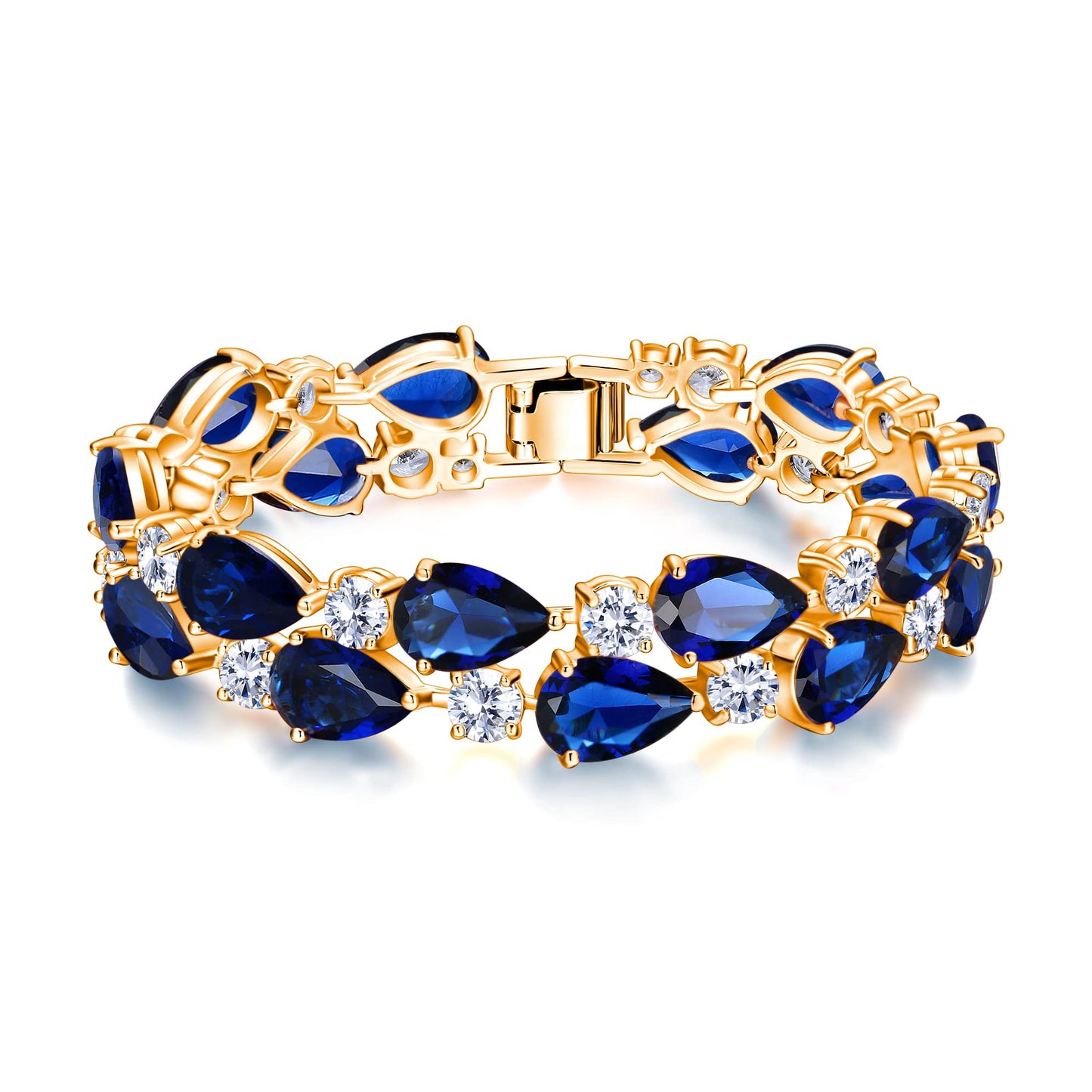 Pulsera azul de doble capa